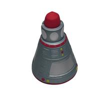 Balles anti-stress personnalisées en forme de capsule spatiale, avec logo promotionnel, en mousse PU à presser, cadeau de bureau fantaisie et mignon sur le thème de l'astronaute et de l'orbite