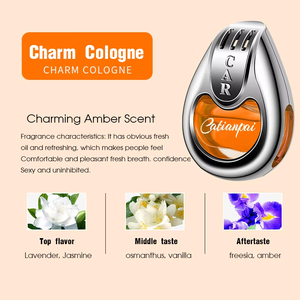 Wholesale Custom Logo <b>Car</b> Vent <b>Clip</b> Air Freshener 6 Scents Metal Shell <b>Car</b> Perfume Diffuser for Auto Interior - Product Image 3