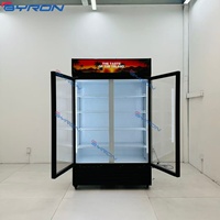 Congélateur Commercial Vertical avec Porte Vitrée, Réfrigérateur Combiné 1, 2 ou 3 Portes Vitrées pour Boissons