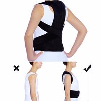 Ceinture de Correction Posturale Ajustable en Polyester Doux pour le Haut du Dos, Soutien de la Colonne Vertébrale, Soulagement des Douleurs aux Épaules pour la Maison, la Salle de Sport et le Sport