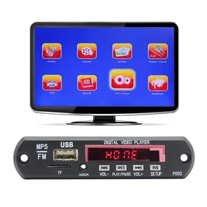 Автомобильный Mp5 Tf-проигрыватель, аудиоформат, печатный модуль, 1080P Mp3 Mp4 фильм, FM-радио, USB-проигрыватель, декодер, плата в комплекте