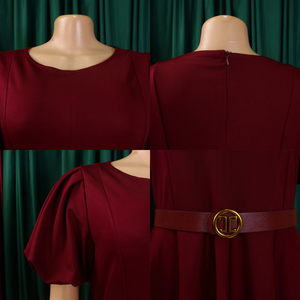 D590 Nouvelle Collection Robes de Carrière pour Femmes – É<span class=keywords><strong>l</strong></span>égantes et Décontractées, Col Rond, Manches Bouffantes, Coupe Trapèze – Idéales pour <span class=keywords><strong>le</strong></span> Bureau et <span class=keywords><strong>l</strong></span>'<span class=keywords><strong>Église</strong></span> - Product Image 4