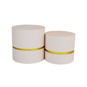 Custom Logo Luxury Pink Rose Packaging Cylinder Rigid Cardboard Hat Round Tube Flower Paper Packaging Gift Box