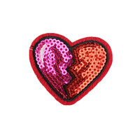 Logo brodé sur ordinateur, sequins en forme de cœur de lapin, badges brodés, accessoires vestimentaires, chapeaux, patchs décoratifs, autocollants