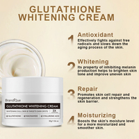 Crème Éclaircissante et Hydratante pour le Visage, à Base de Nicotinamide Antioxydant et de Glutathion, Marque Blanche