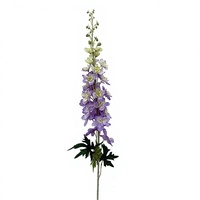 Fleurs artificielles en delphinium floqué, tiges florales en soie pour la décoration de mariage, la décoration de la maison, l'affichage d'événements