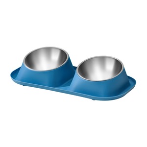 Bol double en acier inoxydable pour protéger le cou - Mangeoire anti-renversement et anti-fuite - Product Image 1