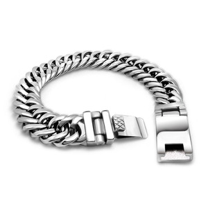 Pulsera de Acero Inoxidable Fundido, Gruesa y Lisa, Accesorio de Moda para Hombre CE405 - Product Image 5