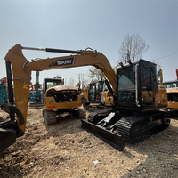 Mini-excavatrice sur chenilles d'occasion SANY75C 7 tonnes à faible consommation de carburant, petite machine d'origine usine à vendre
