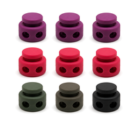 Cordon de serrage à embout en caoutchouc mat 6 mm, à trou unique, couleur personnalisée pour vestes de ski et tentes de camping
