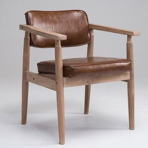 <span class=keywords><strong>Silla</strong></span> de Comedor Tapizada en Cuero Contemporáneo, Patas de Madera Duraderas, Diseño Ecológico para Dormitorio, <span class=keywords><strong>Restaurante</strong></span>, Hotel, Balcón - Product Image 1