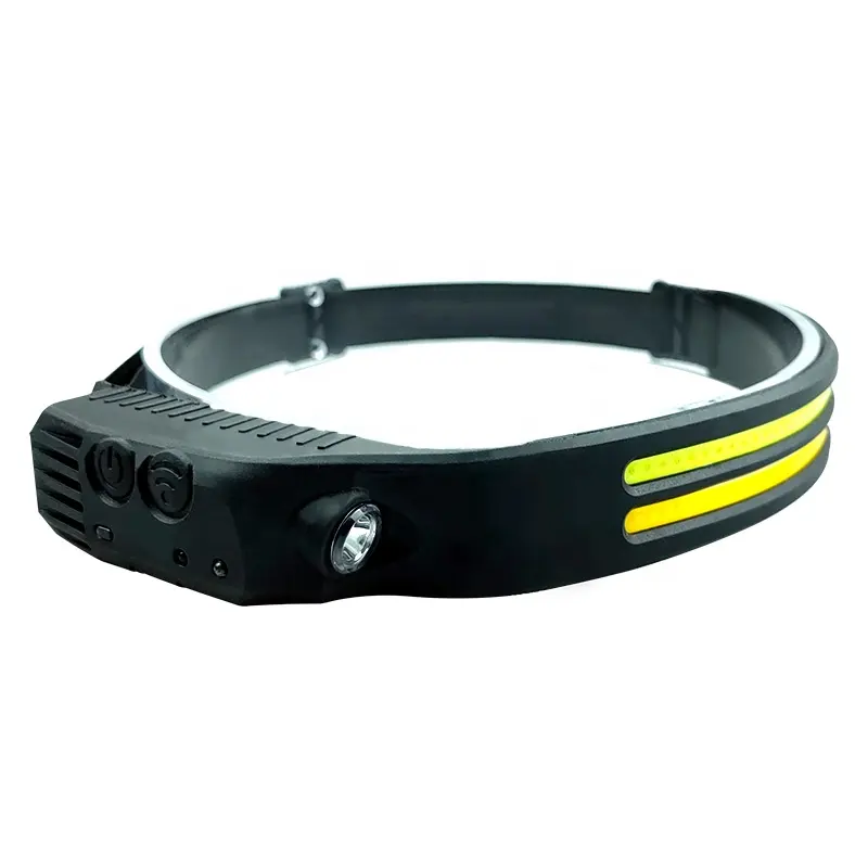 Hot Sale Outdoor Waterproof Portable Camping Flexible Silicone Motion Sensor LED Rechargeable COB Headlamps