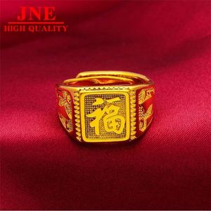 Nouvelle Bague Ouverte <span class=keywords><strong>Homme</strong></span> en Laiton Plaqué Or, Style Dominant, Porte-Bonheur, Collection de Bijoux - Product Image 2