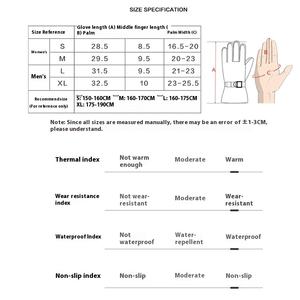 Guantes <span class=keywords><strong>de</strong></span> esquí <span class=keywords><strong>de</strong></span> invierno <span class=keywords><strong>de</strong></span> cinco dedos blancos para hombres y mujeres para <span class=keywords><strong>Amazon</strong></span> Stock Guantes deportivos cálidos para ciclismo al aire libre - Product Image 3