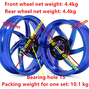 Adecuado para Cubos de Rueda de Motocicleta Yamaha XMAX - Llantas de Acero <span class=keywords><strong>300</strong></span> con Llantas de Aluminio en la Parte Delantera y <span class=keywords><strong>Trasera</strong></span>. - Product Image 2