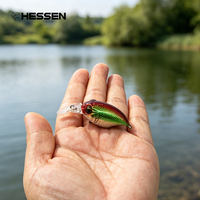 Leurre OEM Hessen 38mm 5.3g Minnow Jerkbait Flottant à Lame Courte et Longue, Profil Chubby, Lancer Longue Distance, pour Eau Salée, Saumon, Seabass