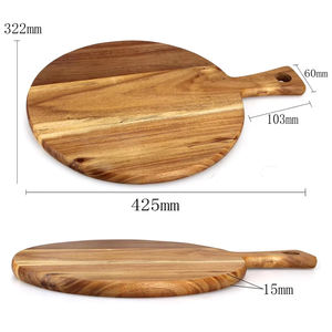 Planche à découper en bois décorative, grande planche à <span class=keywords><strong>charcuterie</strong></span>, <span class=keywords><strong>plateau</strong></span> en teck pour viande et fromage, <span class=keywords><strong>plateau</strong></span> de service pour pain, planche de boucher, planche à pizza - Product Image 2
