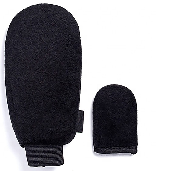 Wholesale High Quality Vself Tanning Mitt Durable and Soft Velvet Tanning Mitt Private Label Custom Exfoliating Bath Gloves