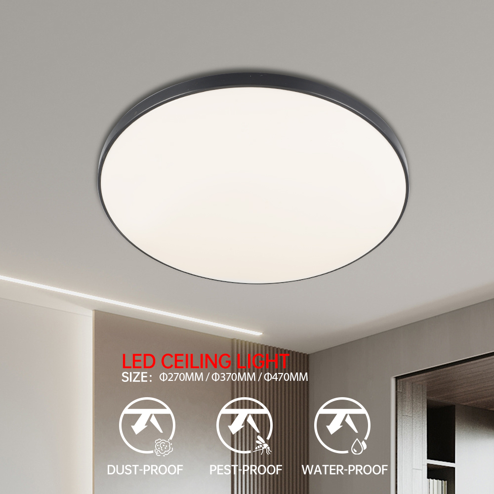 Modern Indoor Ceiling Light Easy Installation Livingroom Indoor Home Decor Panel Office Light AC220V 72W 90W 3 Colors 37CM 47CM