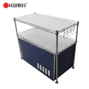 2 Tiers Metal <strong>Microwave</strong> Oven Storage <strong>Shelf</strong> , NSF Approval - Product Image 4