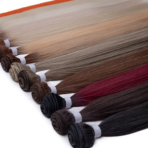 Faisceaux d'extensions de cheveux synthétiques résistants à la chaleur faisceaux de cheveux en <span class=keywords><strong>fibre</strong></span> Ombre Weave faisceaux de cheveux synthétiques droits pour tresses de boîte - Product Image 6