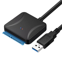 Cable adaptador USB 3.0 a SATA de 3.5 pulgadas para HDD/SSD, con revestimiento de PVC y blindaje trenzado, para aplicaciones de PC, convertidor SATA, en stock.