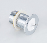 Siphon de lavabo en laiton G1-1/4" de style moderne avec bouchon en caoutchouc anti-colmatage pour évacuations de salle de bain