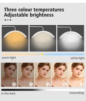 Professionnel 23 pouces 36W demi-lune arquée beauté lumière sol cils lampe LED anneau lumière pour extension de cils lumière