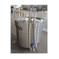 Marmite de mélange à double enveloppe de qualité alimentaire en acier inoxydable 304, avec plaque chauffante électrique et chauffage au gaz, capacité de 71L à 2000L
