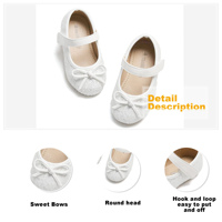 Chaussures plates confortables à nœud papillon pour filles, printemps-automne, avec fermeture auto-agrippante, légères, pour la fête de Pâques, Crysta
