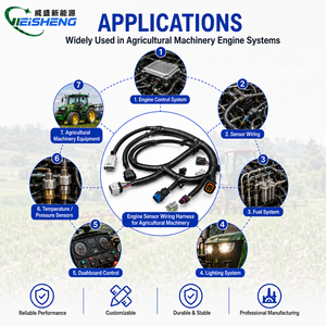 Harnais de câblage automobile personnalisé, étanche, conducteur en cuivre étamé, ISO 9001, pour 12V, homologué pour moteur - Product Image 2