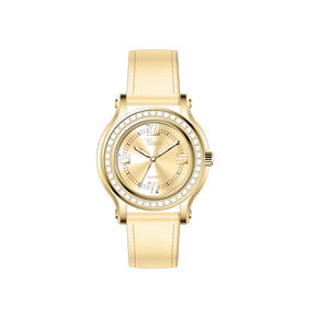 Reloj de Mujer Aura Gleam, Movimiento de Cuarzo, Cristal de Aleación, Resistente al Agua, Parte Trasera de Acero Inoxidable, Correa de Cuero, Accesorio de Moda para Uso Diario - Product Image 3