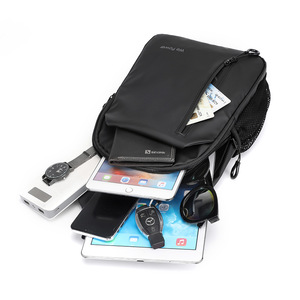 Sac messager coréen décontracté grande capacité pour homme, sac de poitrine et d'épaule pour moto avec port de charge USB - Product Image 5