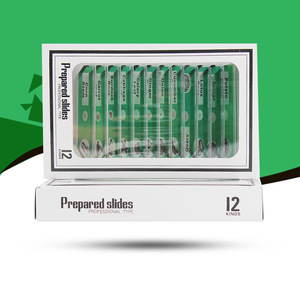 12 diapositivas de plástico para muestras biológicas, fáciles de observar, microscopio para vegetales, educación temprana, exportación, etiqueta en inglés. - Product Image 4