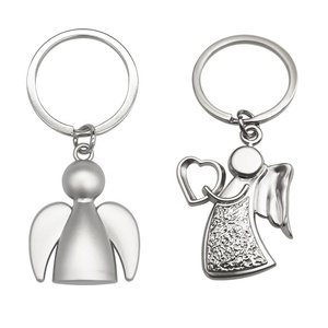 Personalised Baptism <strong>Gifts</strong> 3D Lucky <strong>Guardian</strong> <strong>Angel</strong> Metal Keyring - Product Image 1