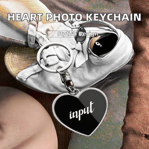 QX Creative Metal Compass Keychain Photo Frame Couple Personalized Photo Key Ring Commemorative <b>Small</b> Gift - Product Image 3