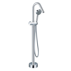 Grifo de latón pulido de pie para bañera, monomando, con acabado cerámico cromado LY-18103 - Product Image 4