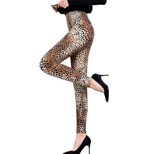 Nouveaux Leggings Cropped Femme Taille Mi-Haute, Imprimé Léopard, Extensibles, Grande Taille, Fins, Sexy, Tendance, pour Porter à l'extérieur - Product Image 5