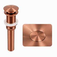 Comptoir et rainure de bar en acier inoxydable SUS304 sur mesure, couleur or rose, livrés avec un kit de drainage complet.
