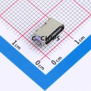 TYPE-C 6P WTL5.0 108 USB Connector SMD Connector Type-C Female Horizontal Mount 6P - Product Image 1