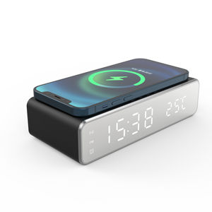 <span class=keywords><strong>Cargador</strong></span> rápido inalámbrico 2024, reloj despertador LED, <span class=keywords><strong>cargador</strong></span> inalámbrico de teléfono, carga para termómetro de almohadilla para <span class=keywords><strong>Xiaomi</strong></span> IPhone 13 <span class=keywords><strong>Pro</strong></span> Max - Product Image 1