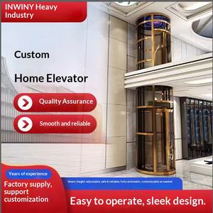 Ascensor Residencial Personalizado de Fábrica, Ascensor de Tracción Redonda de Dos y Tres Niveles para Casas Autoconstruidas y Villas - Product Image 1