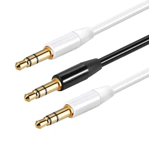 高品质 3.5毫米 aux 音频电缆金属金端 3.5毫米男到男 aux 汽车记录缆车延长耳机扬声器连接