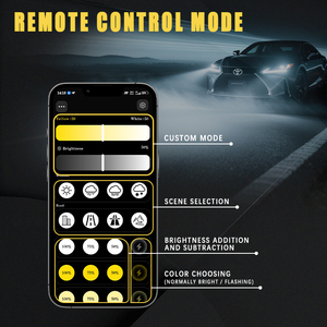 Gview 3-inch bi-led ống kính máy chiếu H4 cho <span class=keywords><strong>bluetooth</strong></span> Led Đèn Pha Bóng đèn ứng dụng điều khiển có thể điều chỉnh độ sáng thay đổi màu sắc cho xe ô tô - Product Image 4