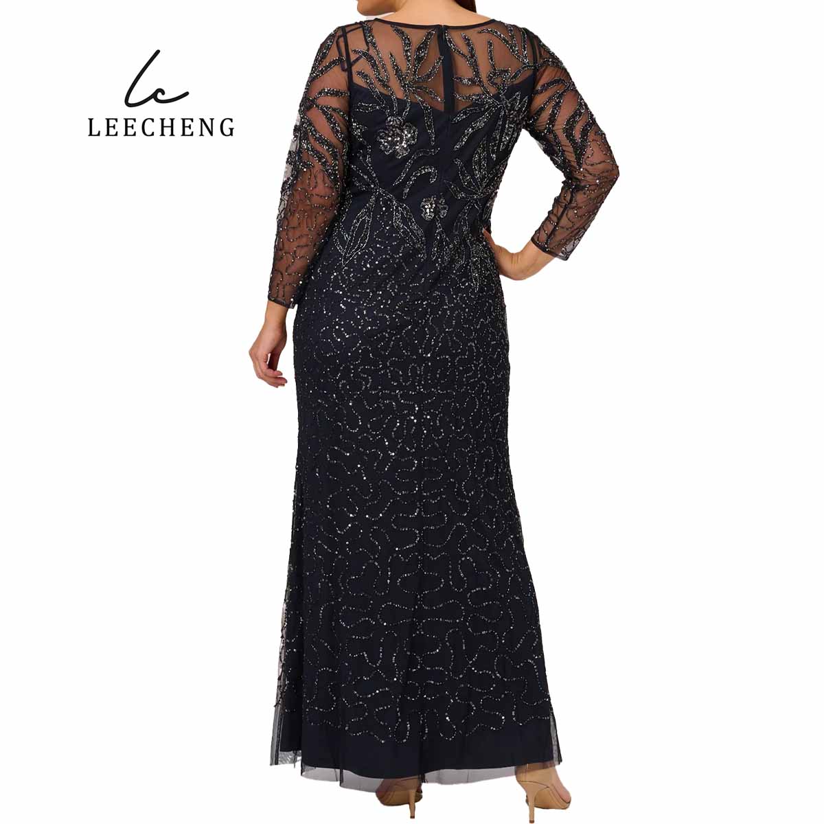 Shop Elegant Black Lace Evening Dresses with Full Sleeves