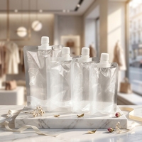 Pochette souple alimentaire avec bouchon pour emballage de liquides (vodka, whisky, jus, eau minérale, soda, vin, bière, champagne)