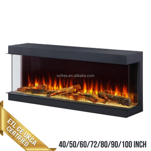 <span class=keywords><strong>Chimenea</strong></span> <span class=keywords><strong>Eléctrica</strong></span> <span class=keywords><strong>Panorámica</strong></span> de 3 Lados con Certificación CE y UKCA, de 33 a 100 Pulgadas, Empotrada en Esquina, con Control Inteligente por WiFi y Llama LED, para Hoteles, Oficinas y Centros Comerciales - Product Image 2