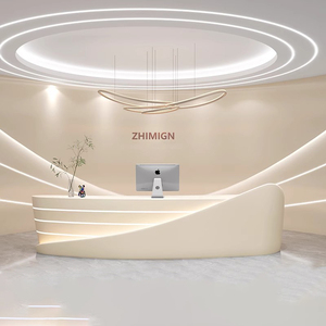 Thiết kế đặc biệt phía trước quầy tiếp tân bảng Salon Spa phòng khám y tế nha khoa hiện đại bàn tiếp tân - Product Image 1