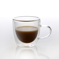 Tasses à café en verre à Double paroi personnalisées, tasse pour café expresso