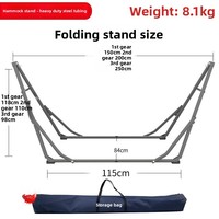 Balançoire de camping intérieure/extérieure avec structure en acier inoxydable, lit balançoire portable